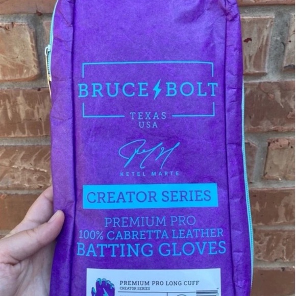 Bruce Bolt Batting Gloves | Large | Purple/blue | Creator Series - Picture 3 of 8